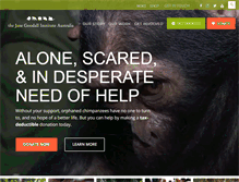 Tablet Screenshot of janegoodall.org.au